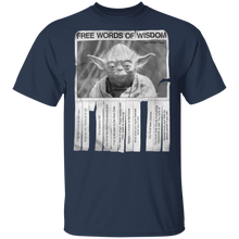 Load image into Gallery viewer, Star Wars Yoda Poster Words Of Wisdom Graphic T-Shirt Movie Fan Tshirt Fanart Gift Friends Logo T Shirts Quote Saying Slogans Shirt
