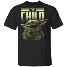 Load image into Gallery viewer, Star Wars The Mandalorian The Child Title Portrait T-Shirt Movie Fan Tshirt Fanart Gift Friends Logo T Shirts Quote Saying Slogans Shirt
