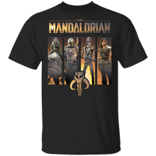 Load image into Gallery viewer, Star Wars The Mandalorian Group Line Up T-Shirt Movie Fan Tshirt Fanart Gift Friends Logo T Shirts Quote Saying Slogans Shirt
