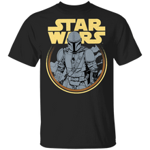Load image into Gallery viewer, Star Wars The Mandalorian Simple Logo Circle Portrait T-Shirt Movie Fan Tshirt Fanart Gift Friends Logo T Shirts Quote Saying Slogans Shirt
