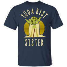 Load image into Gallery viewer, Star Wars Yoda Best Sister Cartoon Yoda T-Shirt Movie Fan Tshirt Fanart Gift Friends Logo T Shirts Quote Saying Slogans Shirt
