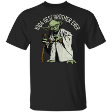 Load image into Gallery viewer, Star Wars Yoda Best Brother Ever Portrait T-Shirt Movie Fan Tshirt Fanart Gift Friends Logo T Shirts Quote Saying Slogans Shirt
