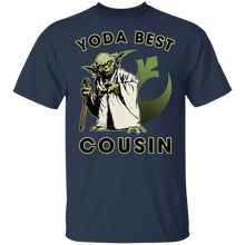 Load image into Gallery viewer, Star Wars Yoda Best Cousin Rebel Logo T-Shirt Movie Fan Tshirt Fanart Gift Friends Logo T Shirts Quote Saying Slogans Shirt
