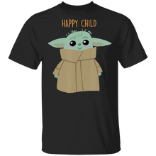 Load image into Gallery viewer, Star Wars The Mandalorian Happy Child T-Shirt Movie Fan Tshirt Fanart Gift Friends Logo T Shirts Quote Saying Slogans Shirt
