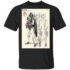 Star Wars Boba Fett Bounty Hunter Mandalorian Poster T-Shirt Movie Fan Tshirt Fanart Gift Friends Logo T Shirts Quote Saying Slogans Shirt
