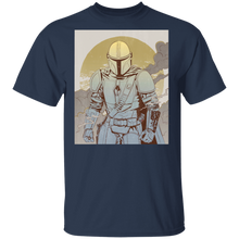 Load image into Gallery viewer, Star Wars The Mandalorian Line Art Poster T-Shirt Movie Fan Tshirt Fanart Gift Friends Logo T Shirts Quote Saying Slogans Shirt
