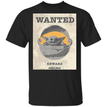 Load image into Gallery viewer, Star Wars The Mandalorian The Child Wanted Poster T-Shirt Movie Fan Tshirt Fanart Gift Friends Logo T Shirts Quote Saying Slogans Shirt
