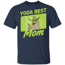 Load image into Gallery viewer, Star Wars Yoda Best Mom Yoda Cartoon Portrait T-Shirt Movie Fan Tshirt Fanart Gift Friends Logo T Shirts Quote Saying Slogans Shirt
