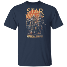 Load image into Gallery viewer, Star Wars The Mandalorian Dark Trio Logo Portrait T-Shirt Movie Fan Tshirt Fanart Gift Friends Logo T Shirts Quote Saying Slogans Shirt
