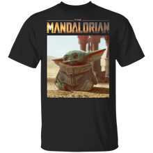 Load image into Gallery viewer, Star Wars The Mandalorian The Child Portrait Logo T-Shirt Movie Fan Tshirt Fanart Gift Friends Logo T Shirts Quote Saying Slogans Shirt
