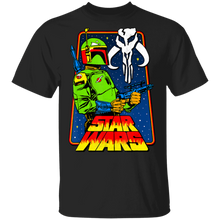 Load image into Gallery viewer, Star Wars Boba Fett The Mandalorian Vibrance Graphic T-Shirt Movie Fan Tshirt Fanart Gift Friends Logo T Shirts Quote Saying Slogans Shirt
