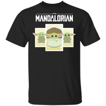 Load image into Gallery viewer, Star Wars The Mandalorian The Child Cartoon Panels T-Shirt Movie Fan Tshirt Fanart Gift Friends Logo T Shirts Quote Saying Slogans Shirt
