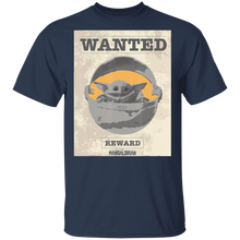Load image into Gallery viewer, Star Wars The Mandalorian The Child Wanted Poster T-Shirt Movie Fan Tshirt Fanart Gift Friends Logo T Shirts Quote Saying Slogans Shirt
