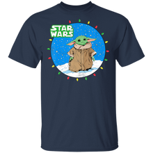 Load image into Gallery viewer, Star Wars The Mandalorian The Child Christmas Lights T-Shirt Movie Fan Tshirt Fanart Gift Friends Logo T Shirts Quote Saying Slogans Shirt
