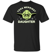 Load image into Gallery viewer, Star Wars Christmas Yoda Merriest Daughter T-Shirt Movie Fan Tshirt Fanart Gift Friends Logo T Shirts Quote Saying Slogans Shirt
