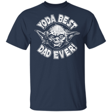 Load image into Gallery viewer, Star Wars Father&#39;s Day Yoda Best Dad Ever Head Shot Stamp T-Shirt Movie Fan Tshirt Fanart Gift Friends Logo T Shirts Quote Saying Slogans Shirt

