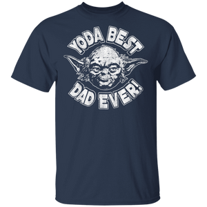 Star Wars Father's Day Yoda Best Dad Ever Head Shot Stamp T-Shirt Movie Fan Tshirt Fanart Gift Friends Logo T Shirts Quote Saying Slogans Shirt