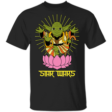 Load image into Gallery viewer, Star Wars Yoda Lotus Flower Portrait T-Shirt Movie Fan Tshirt Fanart Gift Friends Logo T Shirts Quote Saying Slogans Shirt
