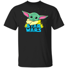 Load image into Gallery viewer, Star Wars The Mandalorian The Child Comic Book Illustration T-Shirt Movie Fan Tshirt Fanart Gift Friends Logo T Shirts Quote Saying Slogans Shirt

