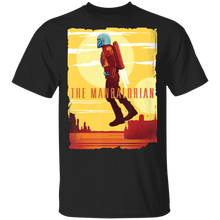 Load image into Gallery viewer, Star Wars The Mandalorian Jet Pack Poster T-Shirt Movie Fan Tshirt Fanart Gift Friends Logo T Shirts Quote Saying Slogans Shirt
