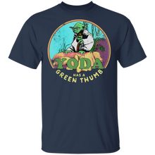 Load image into Gallery viewer, Star Wars Yoda Has A Green Thumb Retro T-Shirt Movie Fan Tshirt Fanart Gift Friends Logo T Shirts Quote Saying Slogans Shirt

