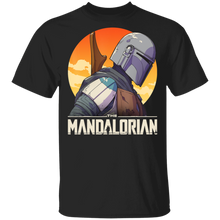Load image into Gallery viewer, Star Wars The Mandalorian Sunset Profile Portrait Logo T-Shirt Movie Fan Tshirt Fanart Gift Friends Logo T Shirts Quote Saying Slogans Shirt
