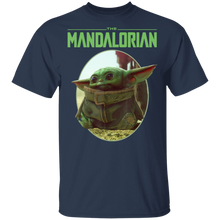 Load image into Gallery viewer, Star Wars The Mandalorian The Child Circle Portrait T-Shirt Movie Fan Tshirt Fanart Gift Friends Logo T Shirts Quote Saying Slogans Shirt
