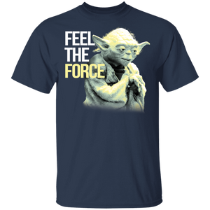 Star Wars Feel The Force Yoda T-Shirt Movie Fan Tshirt Fanart Gift Friends Logo T Shirts Quote Saying Slogans Shirt