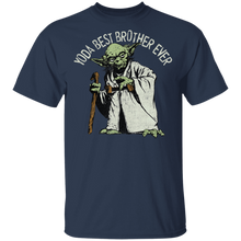 Load image into Gallery viewer, Star Wars Yoda Best Brother Ever Portrait T-Shirt Movie Fan Tshirt Fanart Gift Friends Logo T Shirts Quote Saying Slogans Shirt
