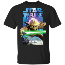Load image into Gallery viewer, Star Wars Yoda Poster T-Shirt Movie Fan Tshirt Fanart Gift Friends Logo T Shirts Quote Saying Slogans Shirt
