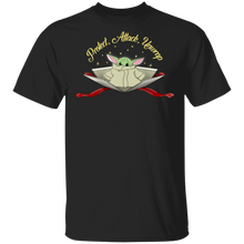Load image into Gallery viewer, Star Wars The Mandalorian The Child Protect Attack Unwrap T-Shirt Movie Fan Tshirt Fanart Gift Friends Logo T Shirts Quote Saying Slogans Shirt
