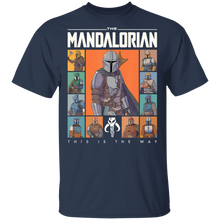 Load image into Gallery viewer, Star Wars The Mandalorian Character Grid This Is The Way T-Shirt Movie Fan Tshirt Fanart Gift Friends Logo T Shirts Quote Saying Slogans Shirt
