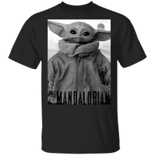 Load image into Gallery viewer, Star Wars The Mandalorian The Child Black White Photo T-Shirt Movie Fan Tshirt Fanart Gift Friends Logo T Shirts Quote Saying Slogans Shirt
