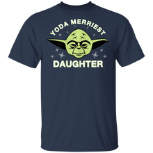 Load image into Gallery viewer, Star Wars Christmas Yoda Merriest Daughter T-Shirt Movie Fan Tshirt Fanart Gift Friends Logo T Shirts Quote Saying Slogans Shirt
