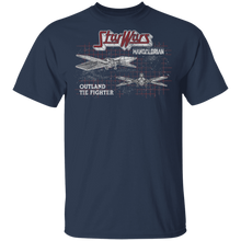 Load image into Gallery viewer, Star Wars The Mandalorian Outland Tie Fighter Schematic T-Shirt Movie Fan Tshirt Fanart Gift Friends Logo T Shirts Quote Saying Slogans Shirt
