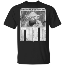Load image into Gallery viewer, Star Wars Yoda Poster Words Of Wisdom Graphic T-Shirt Movie Fan Tshirt Fanart Gift Friends Logo T Shirts Quote Saying Slogans Shirt
