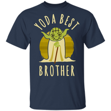 Load image into Gallery viewer, Star Wars Yoda Best Brother Cartoon Yoda T-Shirt Movie Fan Tshirt Fanart Gift Friends Logo T Shirts Quote Saying Slogans Shirt
