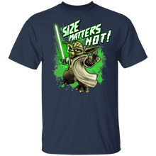 Load image into Gallery viewer, Star Wars The Clone Wars Yoda Size Matters Not T-Shirt Movie Fan Tshirt Fanart Gift Friends Logo T Shirts Quote Saying Slogans Shirt
