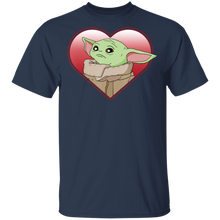 Load image into Gallery viewer, Star Wars The Mandalorian The Child Valentine Heart Portrait T-Shirt Movie Fan Tshirt Fanart Gift Friends Logo T Shirts Quote Saying Slogans Shirt
