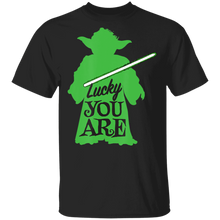 Load image into Gallery viewer, Star Wars Yoda Lucky You Are Green St. Patrick's Day T-Shirt Movie Fan Tshirt Fanart Gift Friends Logo T Shirts Quote Saying Slogans Shirt

