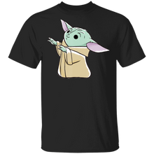 Load image into Gallery viewer, Star Wars The Mandalorian The Child Reaching Up Cartoon T-Shirt Movie Fan Tshirt Fanart Gift Friends Logo T Shirts Quote Saying Slogans Shirt

