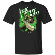 Load image into Gallery viewer, Star Wars The Clone Wars Yoda Size Matters Not T-Shirt Movie Fan Tshirt Fanart Gift Friends Logo T Shirts Quote Saying Slogans Shirt
