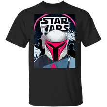 Load image into Gallery viewer, Star Wars The Mandalorian Neon 80s Comic Cover T-Shirt Movie Fan Tshirt Fanart Gift Friends Logo T Shirts Quote Saying Slogans Shirt
