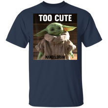 Load image into Gallery viewer, Star Wars The Mandalorian The Child Too Cute Portrait T-Shirt Movie Fan Tshirt Fanart Gift Friends Logo T Shirts Quote Saying Slogans Shirt

