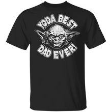 Load image into Gallery viewer, Star Wars Father&#39;s Day Yoda Best Dad Ever Head Shot Stamp T-Shirt Movie Fan Tshirt Fanart Gift Friends Logo T Shirts Quote Saying Slogans Shirt
