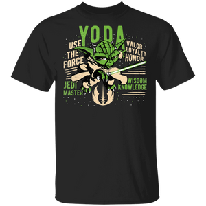 Star Wars Clone Wars Yoda Jedi Master Portrait T-Shirt Movie Fan Tshirt Fanart Gift Friends Logo T Shirts Quote Saying Slogans Shirt