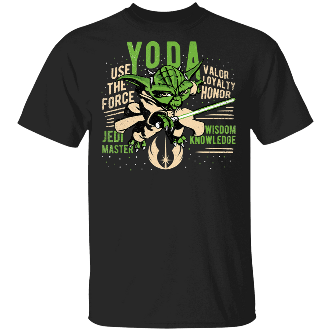 Star Wars Clone Wars Yoda Jedi Master Portrait T-Shirt Movie Fan Tshirt Fanart Gift Friends Logo T Shirts Quote Saying Slogans Shirt