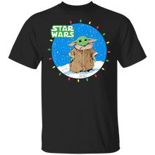 Load image into Gallery viewer, Star Wars The Mandalorian The Child Christmas Lights T-Shirt Movie Fan Tshirt Fanart Gift Friends Logo T Shirts Quote Saying Slogans Shirt
