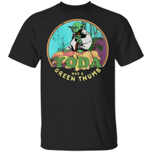 Load image into Gallery viewer, Star Wars Yoda Has A Green Thumb Retro T-Shirt Movie Fan Tshirt Fanart Gift Friends Logo T Shirts Quote Saying Slogans Shirt

