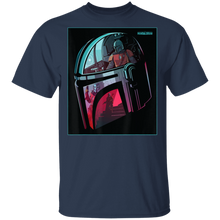 Load image into Gallery viewer, Star Wars The Mandalorian Neon Helmet T-Shirt Movie Fan Tshirt Fanart Gift Friends Logo T Shirts Quote Saying Slogans Shirt
